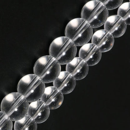 Yochus 60pcs Clear Quartz Stone Beads，6mm Healing Power Natural Stone Round Loose Beads for Jewelry Making Earring Necklace DIY Crafts