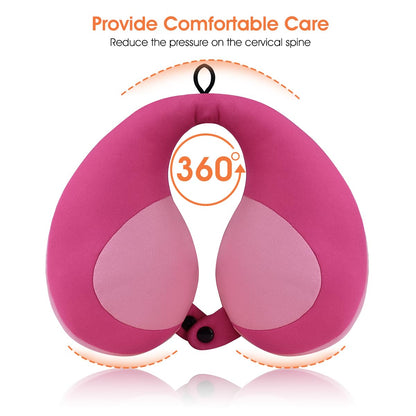 INFANZIA Kids Chin Supporting Travel Neck Pillow, Helps Support Head and Neck, Comfortably Designed for Head, Neck, and Chin Support - Gifts for Toddler/Child/Kids, Pink