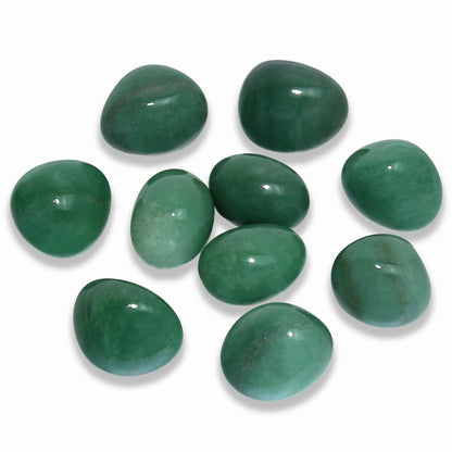 Tumbled Polished Natural Green Aventurine Crystals Stones, Crystals and Healing Stones Quartz Bulk for Wicca, Reiki, Healing Energy, Chakra Stones, Witchcraft Supplies(10Pcs)