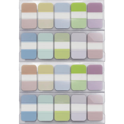 Tabs Flags Assorted Colors, 0.98 x 1.71 Inch Sticky Tabs, Easy to Post, 4 On-The-Go Dispensers/Pack, 400 Pages Total