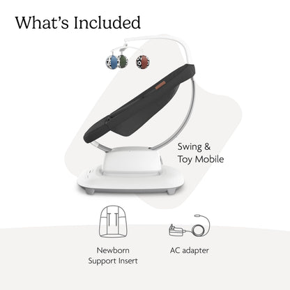 UPPAbaby Mamaroo Smart Swing – Customizable Soothing Modes with MotionSync Technology – Infant Recline + Bluetooth Enabled – Included Newborn Insert – Jake (Charcoal Mélange)