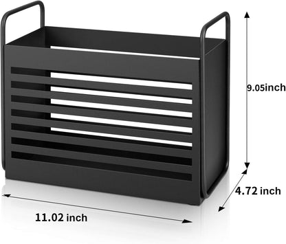 Aisung Magazine Rack, Magazine File Holder Mail Organizer Folder Organizer Bin for Magazines, Books, Newspapers, Tablets in Home, Office, Black
