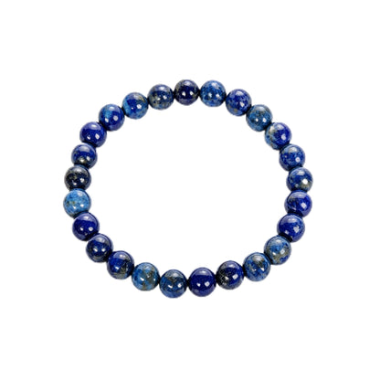 The Vida Handmade AAA+ Quality Crystal Stretch Elastic Bracelet - Nature Gemstone - Jewelry Gift - Holiday Gift - For Women & Men (Lapis Lazuli)