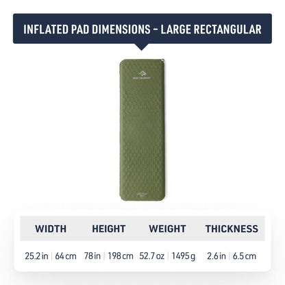 Sea to Summit Camp Plus Self-Inflating Foam Sleeping Mat for Camping - Rectangular - Large (78 x 25.2 x 2.6 inches)