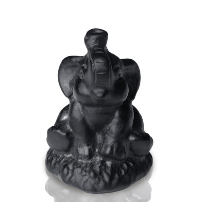 ZHIYUXI 2.2" Crystal Elephant Statue Decor Black Lucky Cute Elephants Figurine Matte Obsidian Crystals Figurine Spiritual Gifts for Women Small Sculpture for Home Office Desk Room Decoration