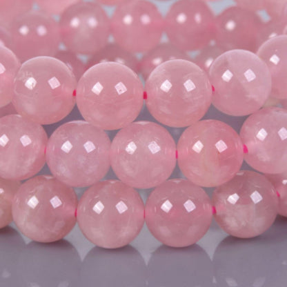 Justinstones Madagascar Rose Quartz Natural Gemstone Crystals Chakra Beads Bracelet Crystal Healing 10mm Round Stretchable Bracelet for Her Gift