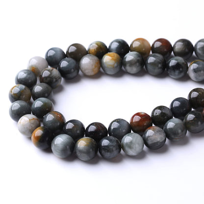 60PCS 6MM Hawk Eye Stone Beads Energy Healing Beads for DIY Jewelry Bracelet Necklace Making for Jewelry Making 15Inch
