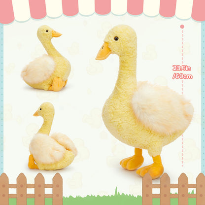 Tezituor 23.5inch Duck Stuffed Animal, Soft Cute Yellow Stuffed Duck Plush Toy, Gift for Kids,Boys,Girls Easter, Birthday Christmas