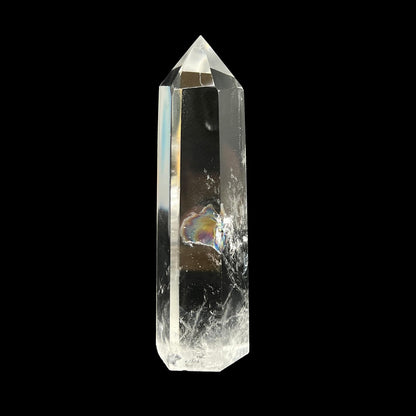 Natural Clear Quartz Crystal Point Tower, Medium 3.5''-3.9''(9-10cm) Hand Polished, Meditation Focus Stone, Modern Home Decor & Gift Box (1PC)