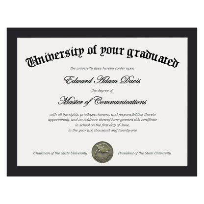 upsimples Certificate Frame with Clear Plexiglass, 8.5 by 11 Picture Diploma Document Degree Frames for Wall and Tabletop, Black, 1 Pack