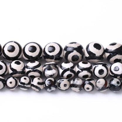 36PCS 10MM Natural Tibetan Stone Beads Round Loose Stone Beads for Jewelry Making DIY Energy Stone Healing Power Bracelet 15"