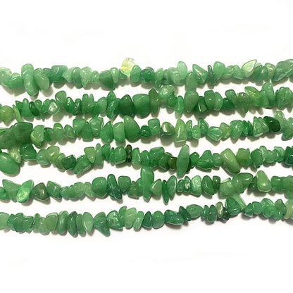 PLTbeads 7-8mm Natural Green Aventurine Gemstone Chips Beads Healing Crystals Waist Bracelets Necklace Kit Irregular Stone DIY Crafts Design Jewelry Making