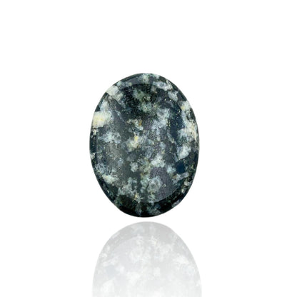 GEMSCITE Black & White Tourmaline Thumb Worry Stones Metaphysical Gemstone Crystal Healing Reiki Men Women Gift Feng Shui Positive Energy Love Wellness Palm Stones Wicca Powerful