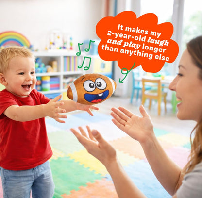 Move2Play, Hilariously Interactive Toy with Music & Sound Effects for Boy & Girl | Ball for Toddler & Baby | 6, 12, 18+ Months | 1, 2, 3+ Year Old (Football)