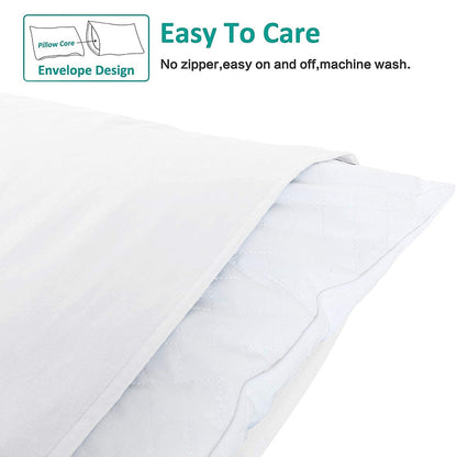 NTBAY Queen Pillowcase Set - 4 Pack Brushed Microfiber 20x30 Pillowcases - Soft, Wrinkle-Free, Fade-Resistant, Stain-Resistant, White Pillowcases with Envelope Closure - 20x30 Inches, White