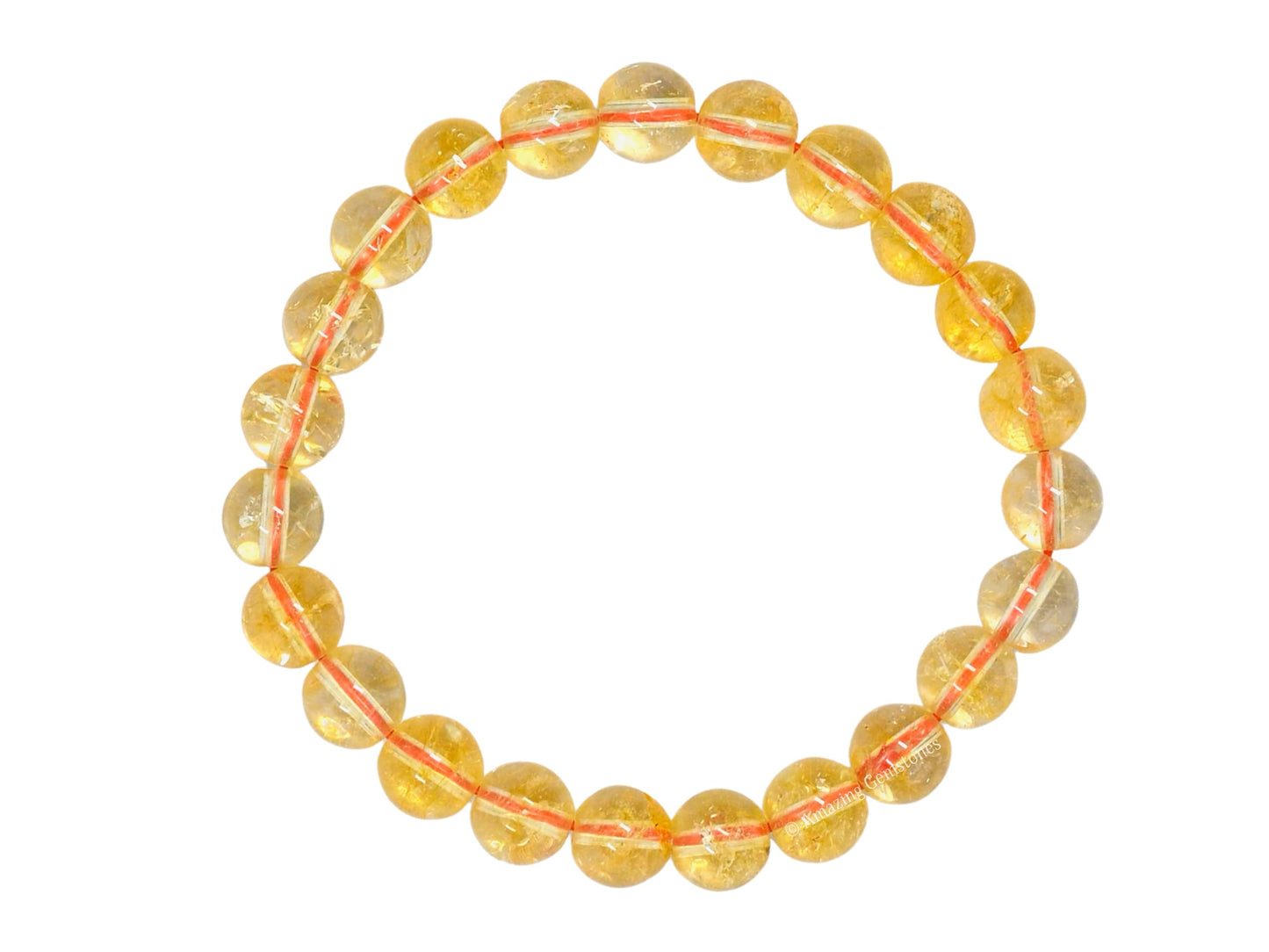 Amazing Gemstone Citrine Bracelet, Gifts For Men & Women - Protection Healing Crystal Bracelet - 8mm Gemstone Beaded Stretchable Bracelet, Pulseras Para Hombres Mujer Stocking Stuffers (Regular)