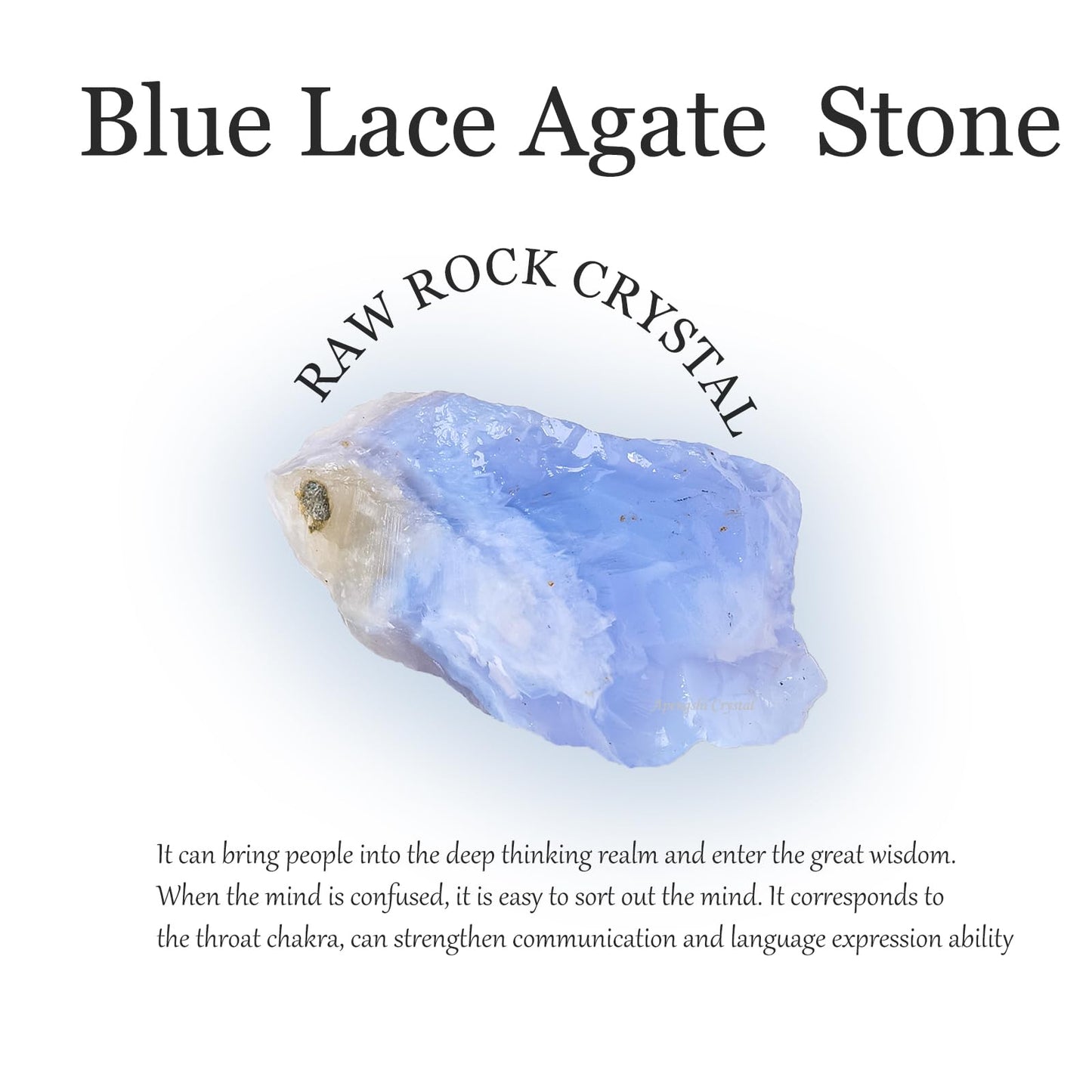 Apengshi Blue Lace Agate Stone Raw Crystals 2PCS Natural Rough Rocks Healing Crystal and Stones DIY Raw Stones Meditation Fountain Garden Home Decor