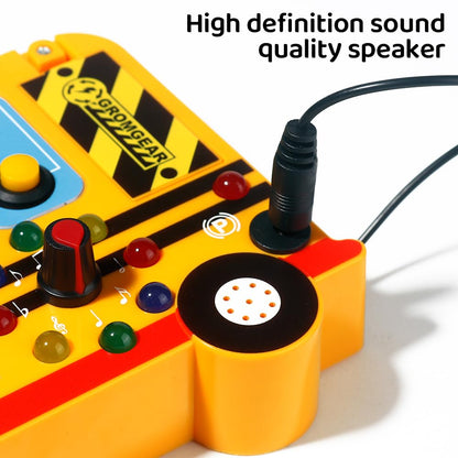 Montessori Board Sensory Toys for Children with LED Light switches, School Bus Shape，Baby fidgeting Board Travel Toys for More Than 18 Months, 18M+Boys and Girls Toddler Toys Gifts,Switch Toy