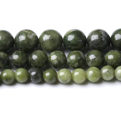 45PCS 8MM Natural Southern Jade Beads Round Loose Stone Beads for Jewelry Making DIY Energy Stone Healing Power Bracelet 15"