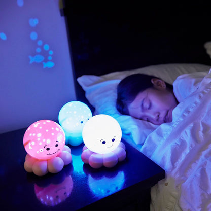 Cloud b Travel Comforting Nightlight Projector | Gentle Brightness | 3 Colors with Color Rotation Option | Auto-Shutoff | Octo Baby Pink