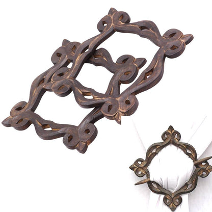 Beautiful Curtain Tiebacks, Antique Wooden Curtain Hook, Handmade Rustic Decorative Curtain Holdbacks, Modern Drapery Tiebacks, Decorative Window Curtain Tie