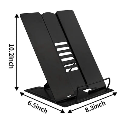 Citmage Desk Book Stand Document Holder Heavy Duty Metal Reading Stand with Book Magazine Menu iPad Music Score Speech Draft with 5 Adjustable Positions(Black)