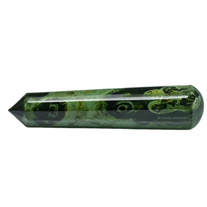 Amazing Gemstone Kambaba Jasper Crystal Wand Massage Stick - Pelvic Wand Gua Sha for Adults - Crystals and Healing Stones Massage Wands for Adults Gifts (Pointed)
