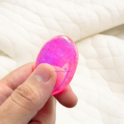 Angel Aura Rose Quartz Thumb Worry Stones Metaphysical Gemstone Crystal Healing Reiki Men Women Gift FENG Shui Positive Energy Love Wellness Palm Stones Wicca Powerful