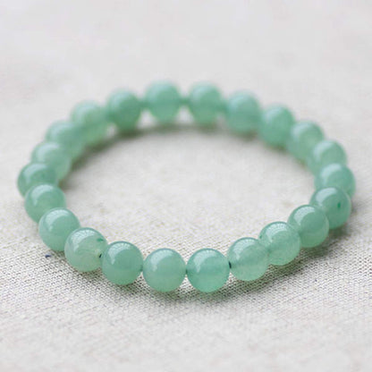 Natural Stone Beads 100pcs 8mm Green Aventurine Round Genuine Real Stone Beading Loose Gemstone DIY Charm Smooth Beads for Bracelet Necklace Earrings Jewelry Making (Green Aventurine, 8mm)