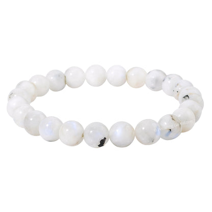 Amazing Gemstone Crystal Bracelet for Women Men's Gifts - Protection Healing Crystal Bracelet - 8mm Gemstone Beaded Stretchable Bracelet Pulseras Para Hombres Mujer Stocking Stuffers Mothers Day Gift (Rainbow Moonstone)