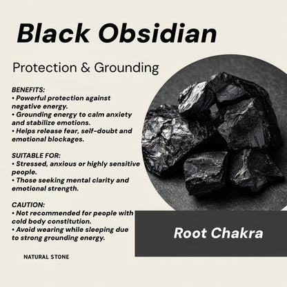 Loveliome Natural Black Obsidian Oval Polished Worry Stones, Healing Crystal Indoor Fountain Stones Massage Energy Anxiety Relief Items