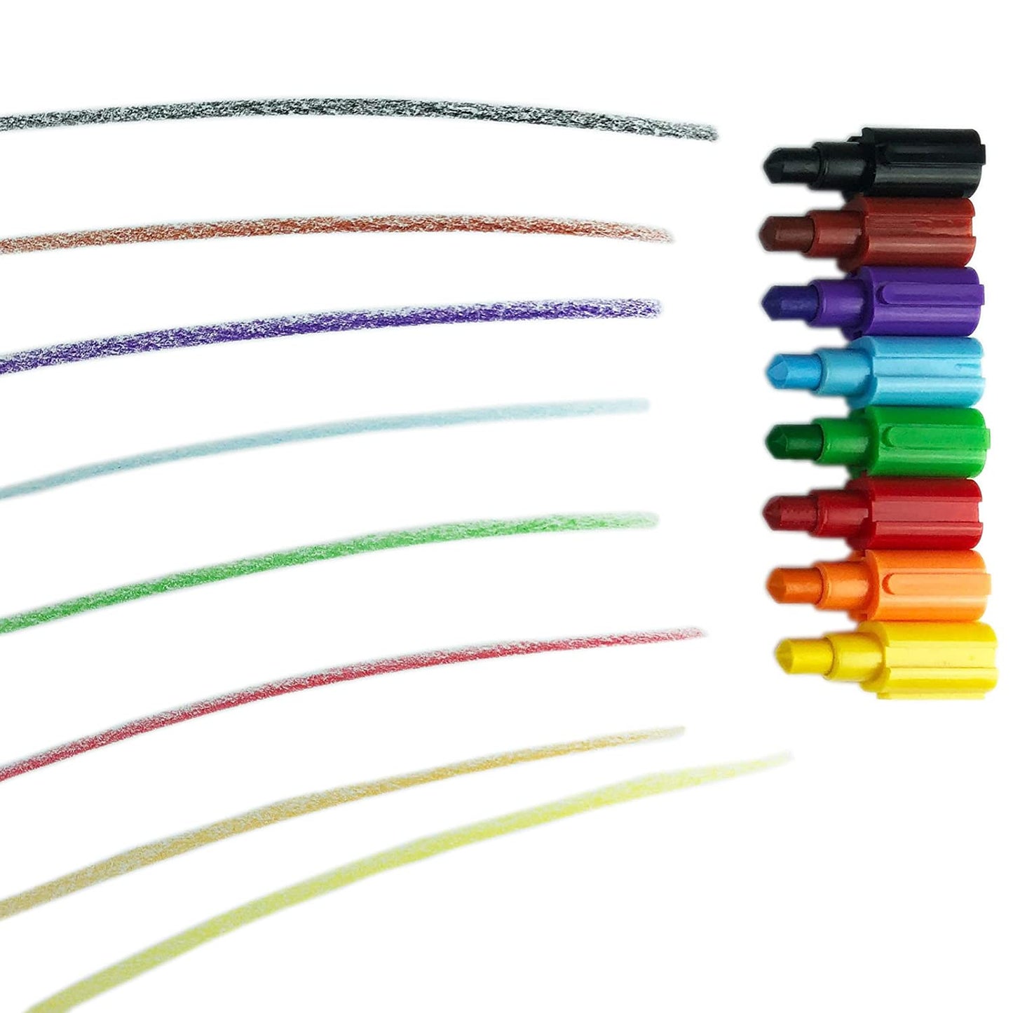 Huji Stacking Buildable 8 Colors Crayons Set, Connect Stack and Build Sideways and Up, Favorite Toys Kids Children Party Favors School Supplies Safe Non-Toxic, Easy to Hold (24)