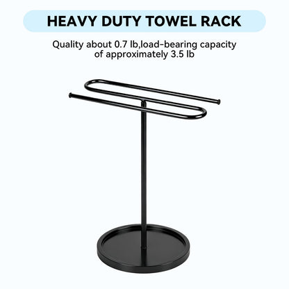 Upgraded S-Shape Hand Towel Stand for Bathroom - 14" Countertop Towel Holder Stand with Non-Slip Base, Free Standing Towel Racks for Kitchen/RV, Holds 2 Towels