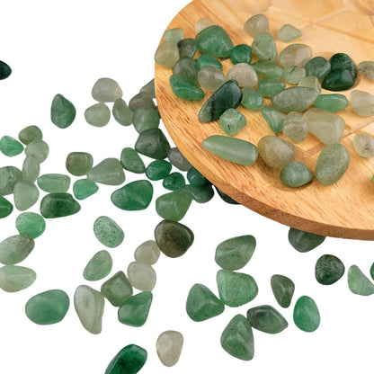 1,000 Carats Handpicked Tumbled Stones Crystals Chips Bulk Pocket Stones for Healing, Reiki, Meditation, Witchcraft and Home Decorations (Green Strawberry Quartz)
