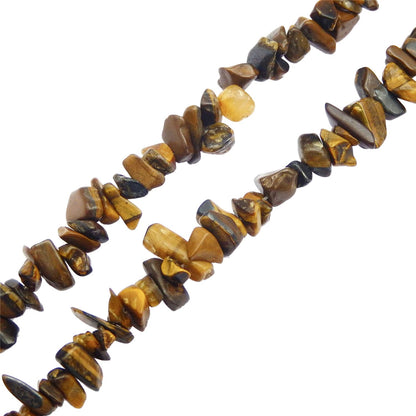 450PCS Tiger Eye Natural Irregular Chip Stone Beads 5-8mm Gemstones Crystal Loose Bead for Jewelry Making Bracelet Necklace DIY Craft Finding
