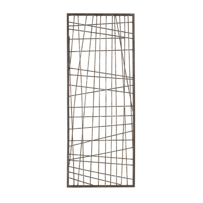 INK+IVY Savoy Wall Art Living Room Décor - Modern Abstract Metal Wire Design Home Accent Entry Way Decoration Ready to Hang Panel for Bedroom, 13.8"W x 0.79"D x 35.4"H, Gold Black