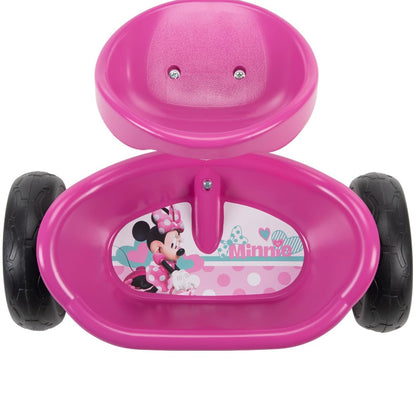 Huffy Disney Minnie Mouse Girl's Trike, Ideal for Ages 3+, Minnie Mouse Graphics, Pink Handlebar Bow Basket, Storage Bins for Snacks or Toys, Sturdy and Durable, Safe for Toddlers