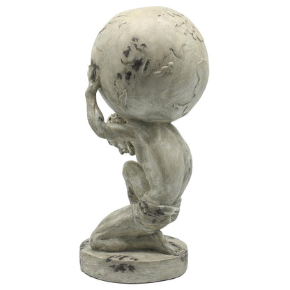 Lukitas Atlas Holding Up World Statue and Sculpture, Lifting The Earth Figurine Decor, Creative Ornament for Home Office Living Room, Resin 11.5''