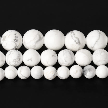 Song Xi Howlite Beads White Turquoise 8mm Natural Stone Beads for Jewelry Making Gemstone Beads