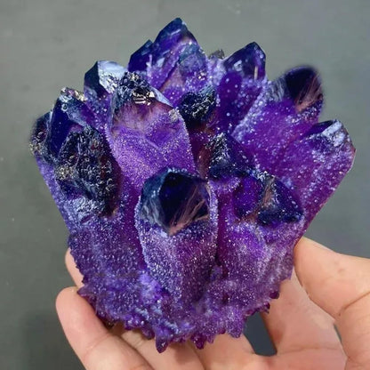 BLOCKv Natural Crystal Amethyst Cluster, Amethyst Crystal Rock, Large Natural Amethyst Crystal Clusters Stone, Raw Amethyst Stone, Natural Amethyst Geode Cave Healing Crystal Stones(200-300g)