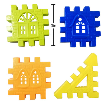 RAINBOW TOYFROG Waffle Blocks STEM Building Toys for Kids Ages 4-8, Large Kids Building Blocks with Toy Storage Container – Kindergarten Toys Preschool manipulatives Toddler Toys