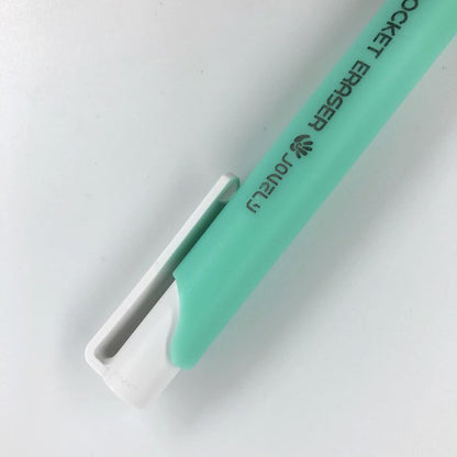 Jovely Mechanical Pocket Eraser, Retractable Pen-Style Eraser for Precision Erasing, Portable Push-Button Eraser for Artists, Students, Office Use (with 15 Refills)