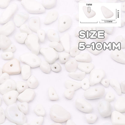 500 pcs Natural Chip Stone Beads Multicolor 5 mm to 8 mm Irregular Gemstone Healing Crystal Loose Rocks Bead Hole Drilled DIY for Bracelet Necklace Earrings Jewelry Making Craft