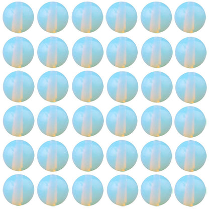 Stone Beads 100pcs 8mm Opal Round Stone Beading Loose Gemstone Hole Size 1mm DIY Smooth Beads for Bracelet Necklace Earrings Jewelry Making (Opal, 8mm)