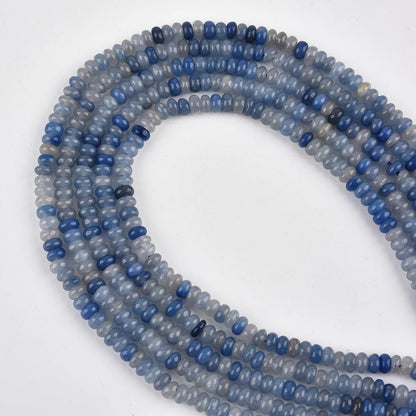 160pcs 4x2mm Natural Blue Aventurine Disk Rondelle Spacer Stone Semi Precious Gemstone Loose Beads for Jewelry Making 15 Inch