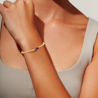 Free bird December Birthstone Bracelet Dainty Gold Beaded Bracelet Tanzanite Jewelry Gift for Christmas