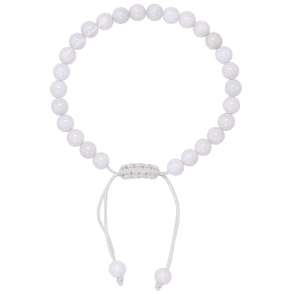 Amazing Gemstone Mother of Pearl Bracelet for Women Men's Gifts - Protection Healing Crystal Bracelet - 6mm Gemstones Beaded Adjustable Bracelet Pulseras Para Hombres Mujer Stocking Stuffers