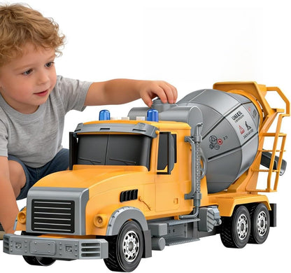 14 Inch Large Cement Mixer Truck with Sounds,Kids Toys for 3 4 5 6 7 8 Years Old Boys,Kids Boy Toys Christmas Birthday Gift Car