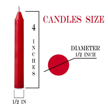 20pcs Candles for Christmas Tree - Decorations - Christmas Pyramids Carousel - 4 inch X 0.5 inch Diameter - 1.5 Hour Burn Time RED