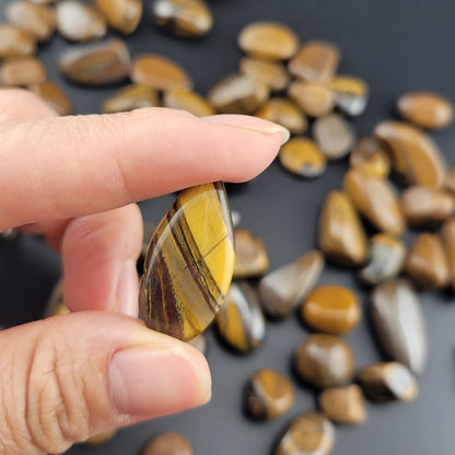 1,000 Carats Tiger's Eye Handpicked Tumbled Stones Crystals Chips Bulk Pocket Stones for Healing, Reiki, Meditation, Witchcraft and Home Decorations (Tiger's Eye)